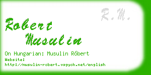 robert musulin business card
