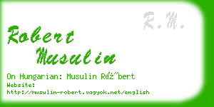 robert musulin business card